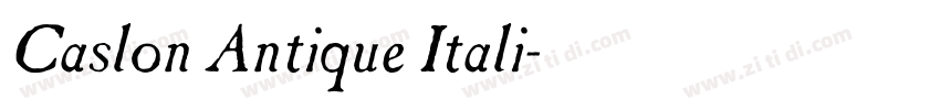 Caslon Antique Itali字体转换
